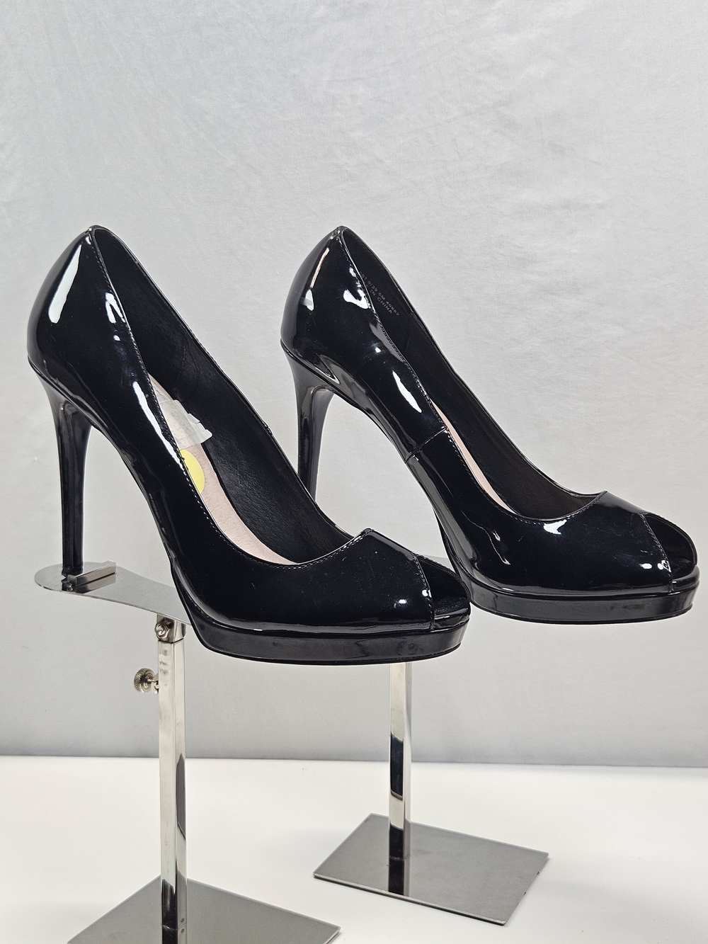 Chinese Laundry Black Patent Peep Toe Platform Stiletto Pumps High Heels Size 9